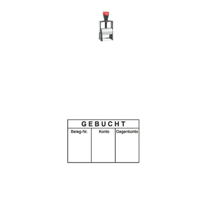 Gebuchtstempel Konto & Gegenkonto – Stempelgerät mit Abdruck