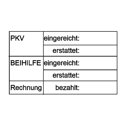 PKV- und Beihilfe-Einreichungsstempel – Stempelabdruck