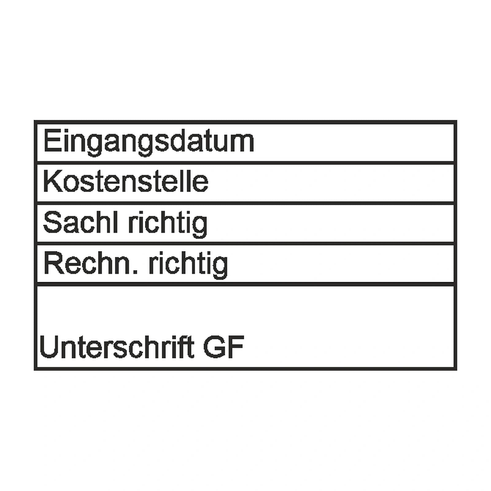 Rechnungseingangsprüfstempel Kostenstelle – Stempelabdruck