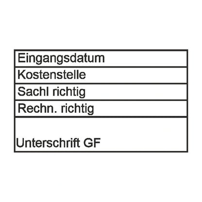 Rechnungseingangsprüfstempel Kostenstelle – Stempelabdruck