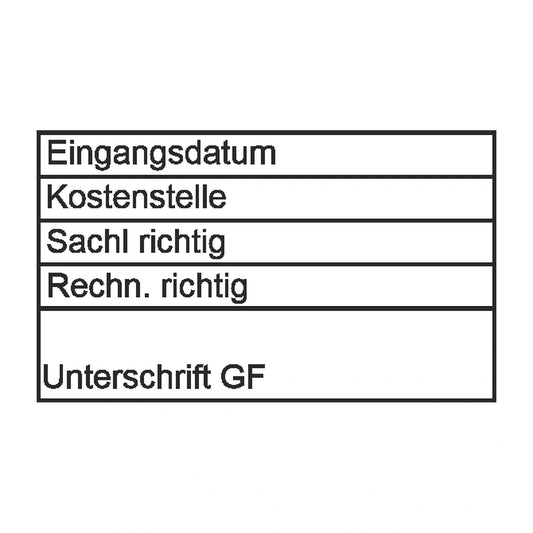 Rechnungseingangsprüfstempel Kostenstelle – Stempelabdruck