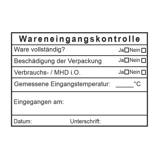 HACCP-Wareneingangsstempel Gastronomie – Stempelabdruck