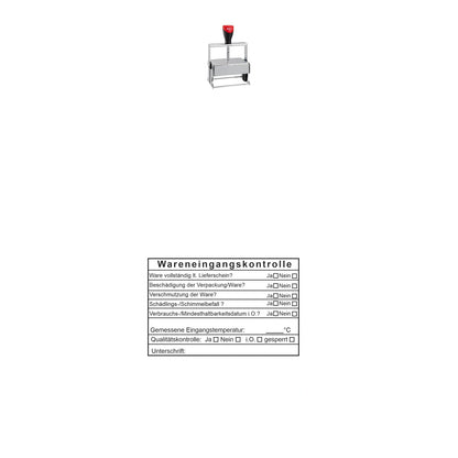 HACCP-Wareneingangsstempel Hygiene & Schädlingsbefall – Stempelgerät mit Abdruck