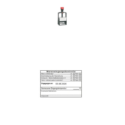 HACCP-Wareneingangsstempel Fahrerhygiene – Stempelgerät mit Abdruck