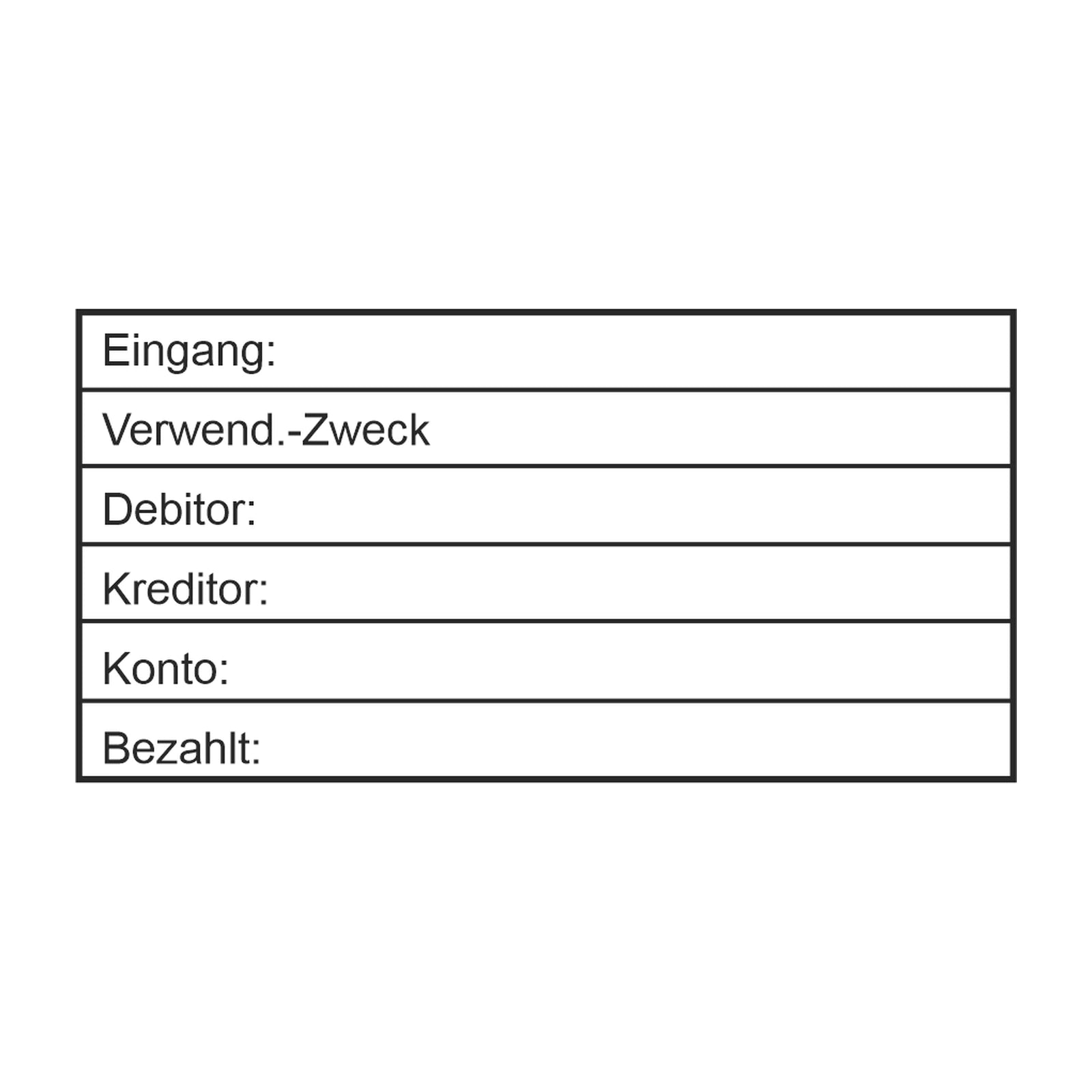 Zahlungseingangsstempel Debitor & Kreditor – Stempelabdruck