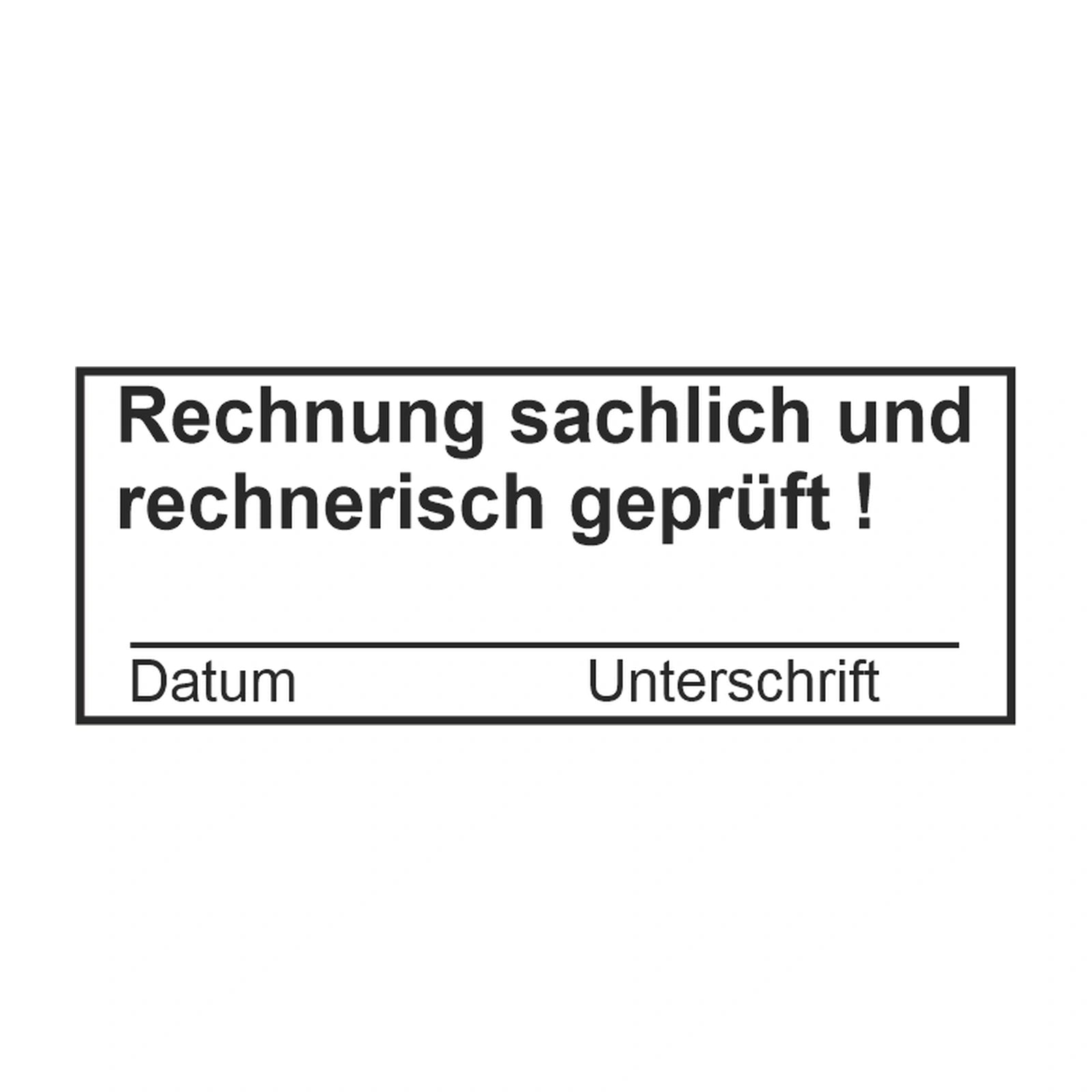 Rechnungsprüfstempel sachlich & rechnerisch – Stempelabdruck