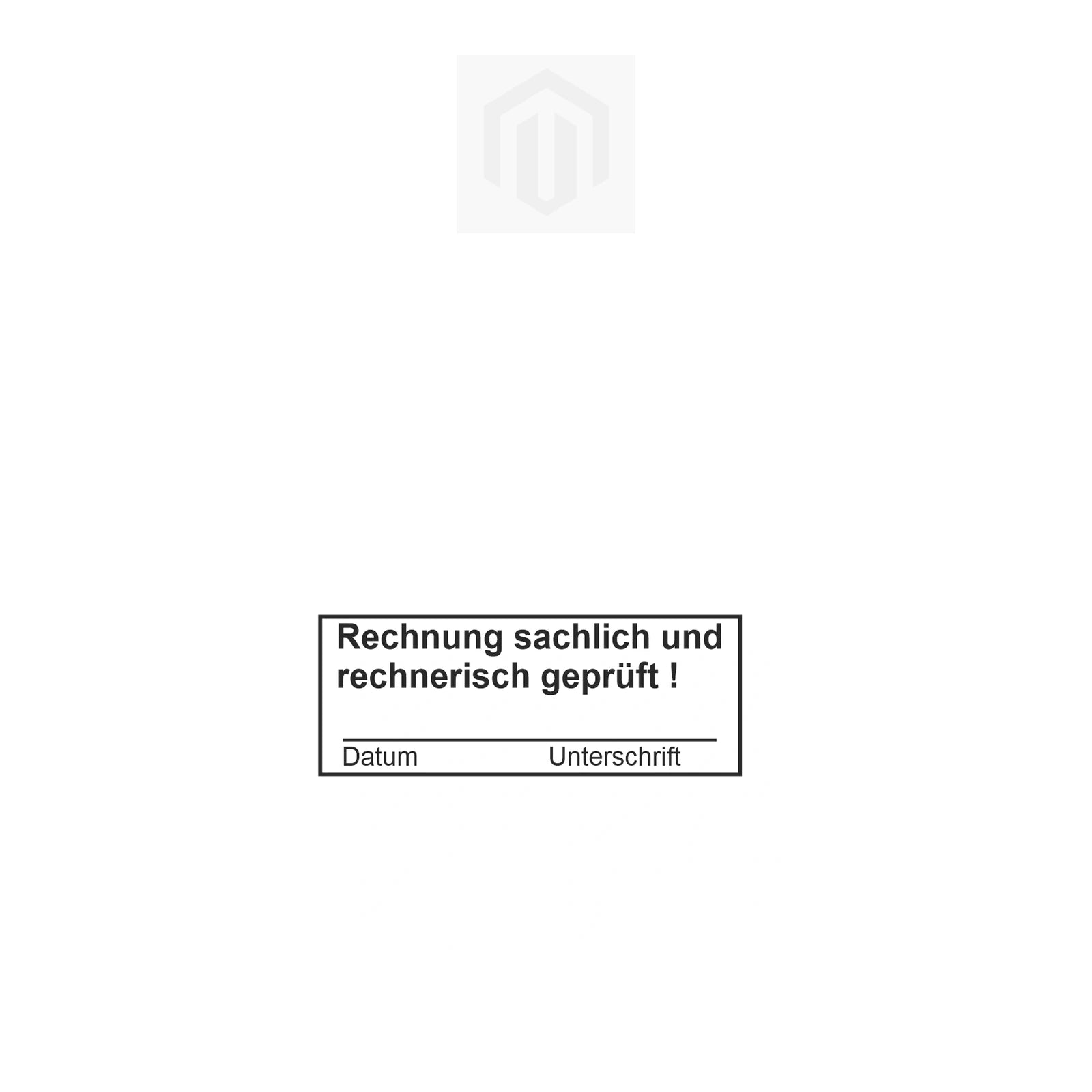 Rechnungsprüfstempel sachlich & rechnerisch – Stempelgerät mit Abdruck
