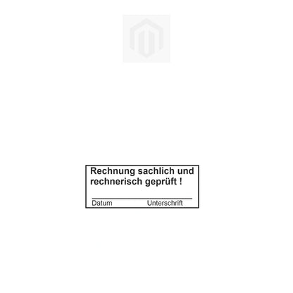Rechnungsprüfstempel sachlich & rechnerisch – Stempelgerät mit Abdruck