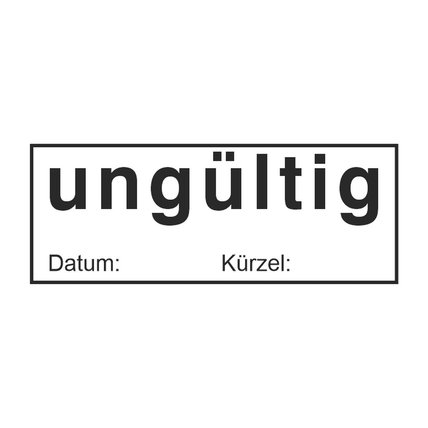 Ungültig-Stempel mit Datum – Stempelabdruck