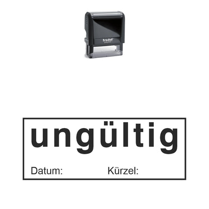 Ungültig-Stempel mit Datum – Stempelgerät mit Abdruck