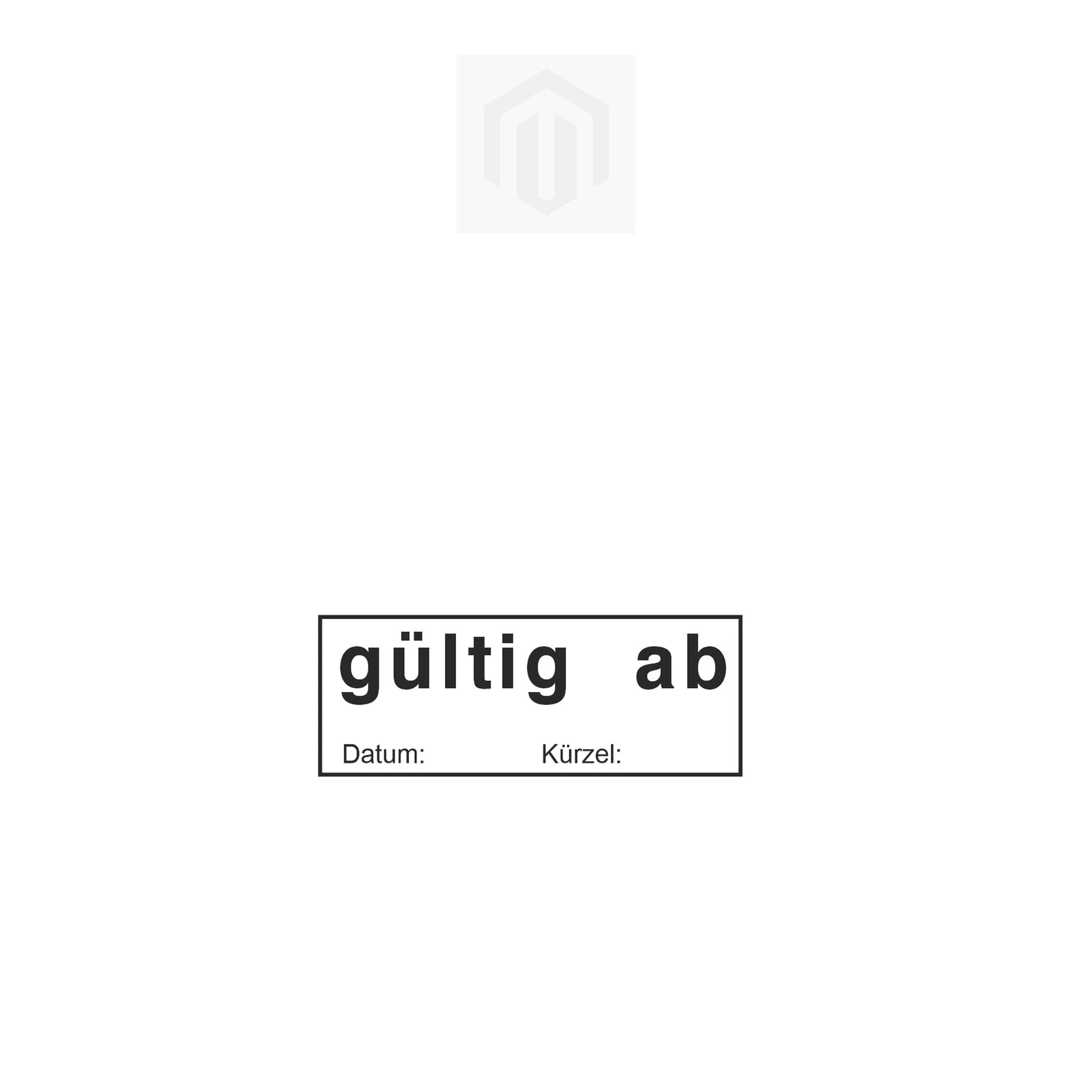 Gültig-ab-Stempel mit Datum – Stempelgerät mit Abdruck