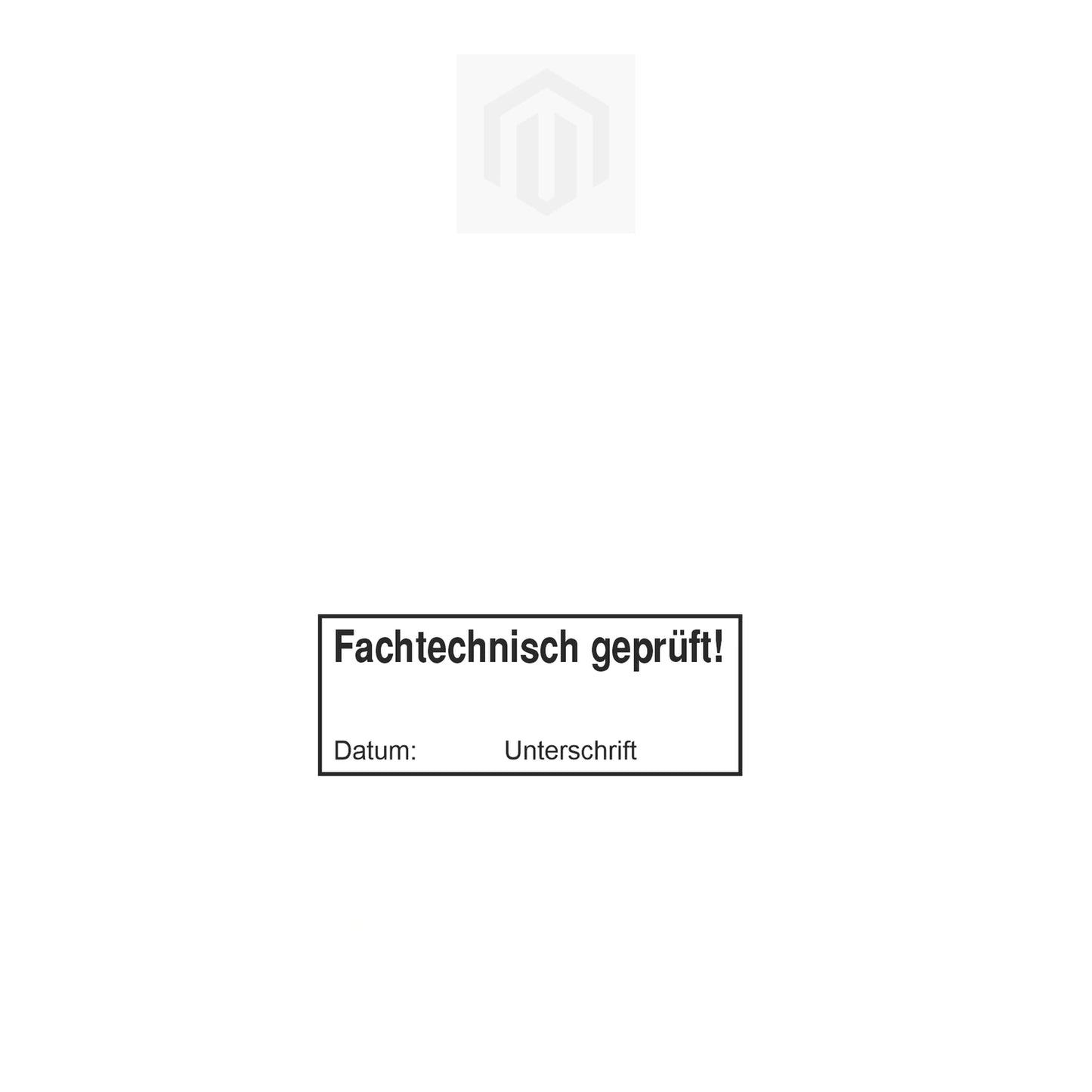 Fachtechnischer Prüfstempel – Stempelgerät mit Abdruck