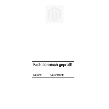 Fachtechnischer Prüfstempel – Stempelgerät mit Abdruck