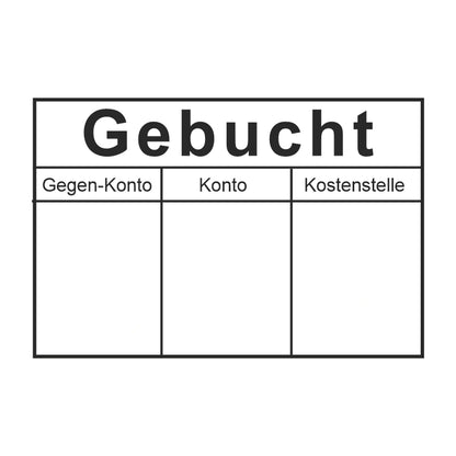 Kontierungsstempel Konto, Gegenkonto & Kostenstelle – Stempelabdruck