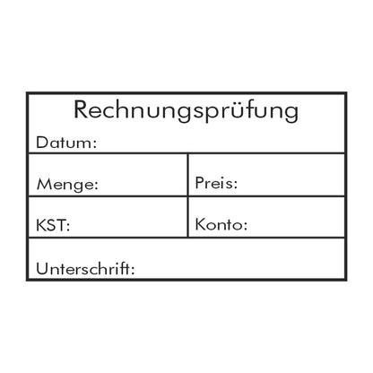 Rechnungsprüfstempel Menge & Preis – Stempelabdruck