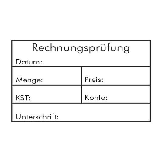 Rechnungsprüfstempel Menge & Preis – Stempelabdruck