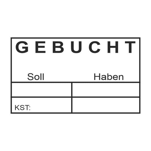 Gebuchtstempel Soll, Haben & Kostenstelle – Stempelabdruck
