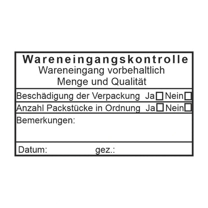 Wareneingangskontrollstempel Menge & Qualität – Stempelabdruck