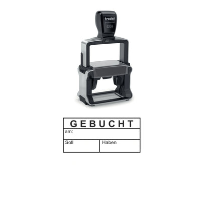 Gebucht-Stempel Buchhaltung – Stempelgerät mit Abdruck
