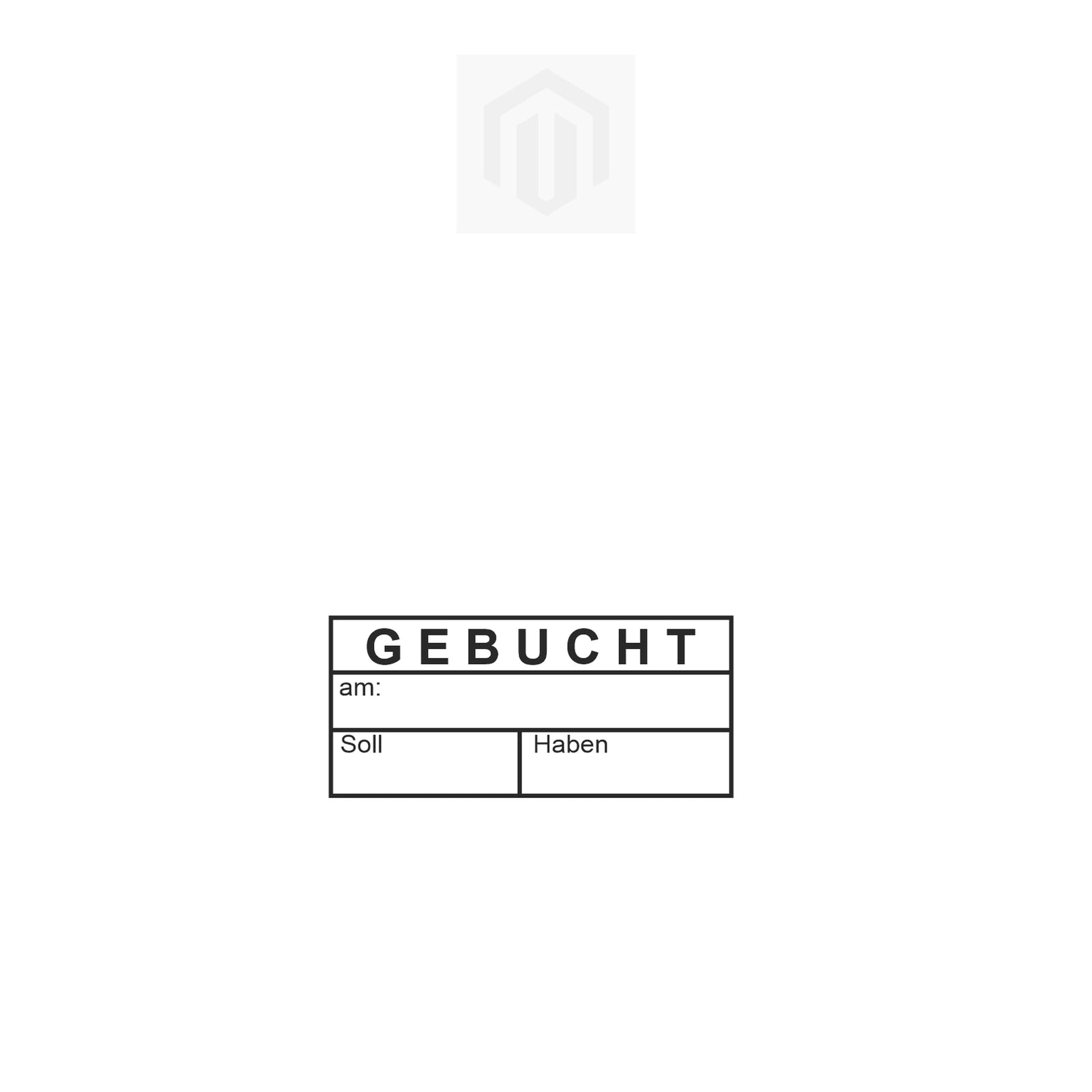 Gebucht-Stempel Soll & Haben – Stempelgerät mit Abdruck
