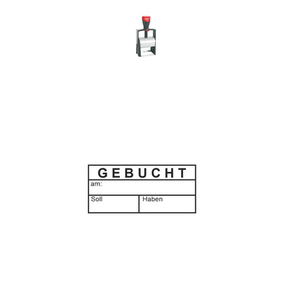 Gebucht-Stempel Soll & Haben – Stempelgerät mit Abdruck