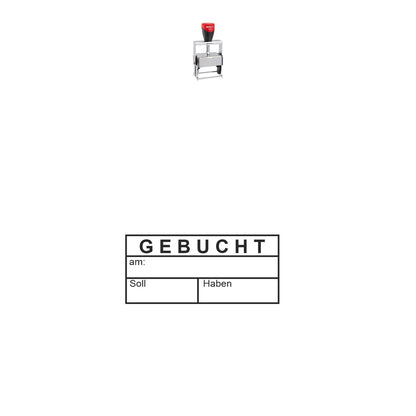 Gebucht-Stempel Soll & Haben – Stempelgerät mit Abdruck