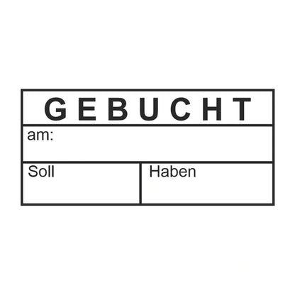 Gebucht-Stempel Soll & Haben – Stempelabdruck