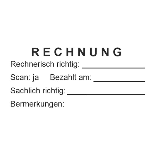 Rechnungsprüfstempel Scan & Zahlung – Stempelabdruck