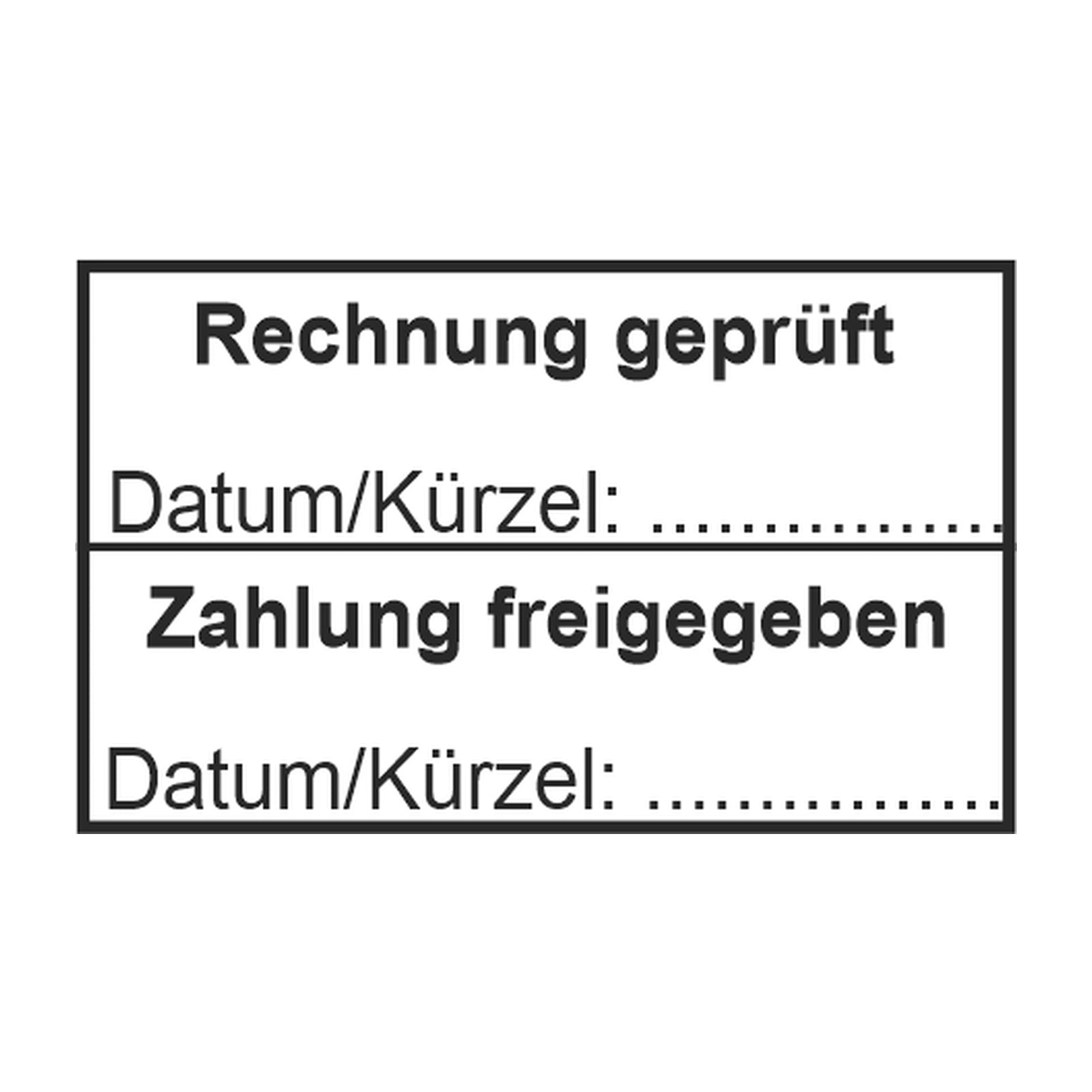 Rechnungsprüf- und Freigabestempel – Stempelabdruck