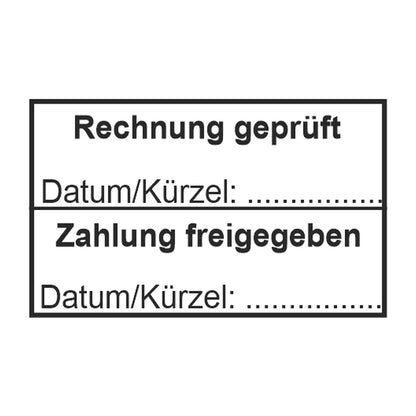 Rechnungsprüf- und Freigabestempel – Stempelabdruck