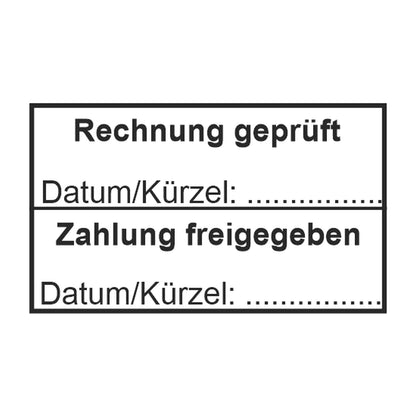 Rechnungsprüf- und Freigabestempel – Stempelabdruck