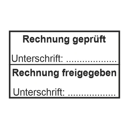 Rechnungsprüf- und Freigabestempel – Stempelabdruck