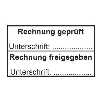 Rechnungsprüf- und Freigabestempel – Stempelabdruck