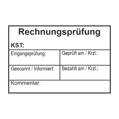 Rechnungseingangsprüfstempel Scan & Zahlung – Stempelabdruck