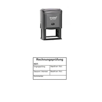 Rechnungseingangsprüfstempel Scan & Zahlung – Stempelgerät mit Abdruck