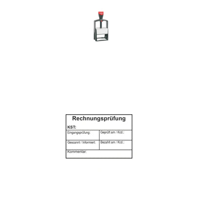 Rechnungseingangsprüfstempel Scan & Zahlung – Stempelgerät mit Abdruck