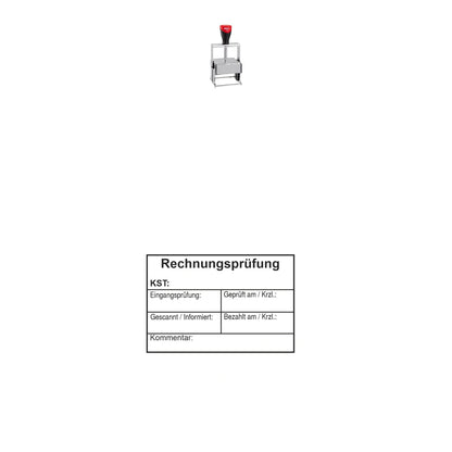 Rechnungseingangsprüfstempel Scan & Zahlung – Stempelgerät mit Abdruck