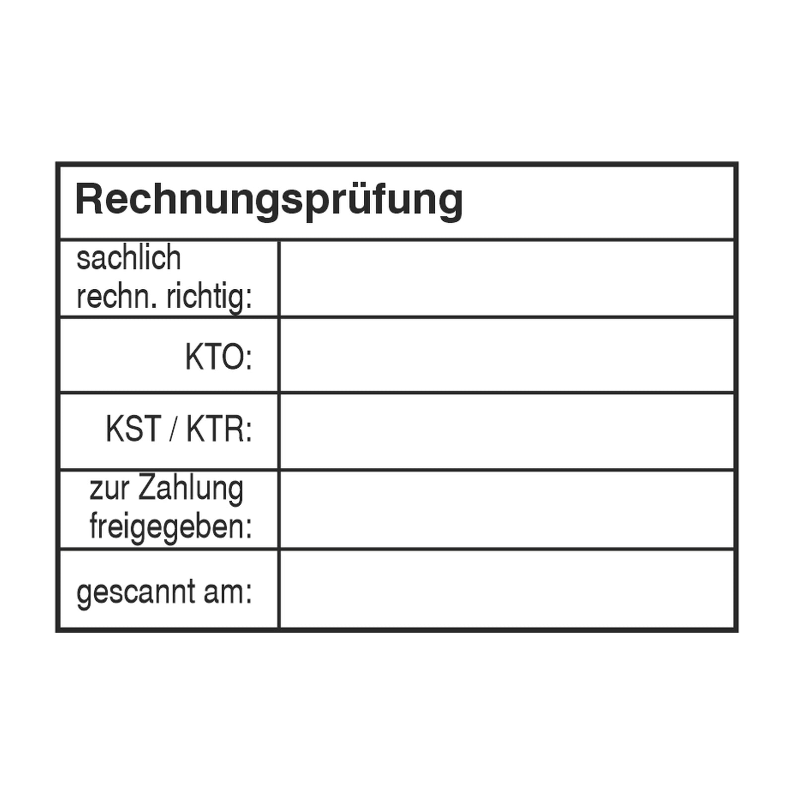 Rechnungsprüfstempel Kontierung, Freigabe & Scan – Stempelabdruck