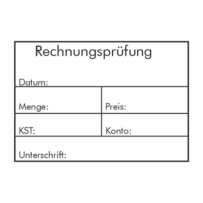 Rechnungsprüfstempel Menge & Preis – Stempelabdruck