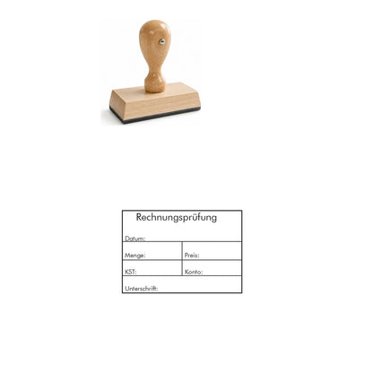 Rechnungsprüfstempel Menge & Preis – Stempelgerät mit Abdruck