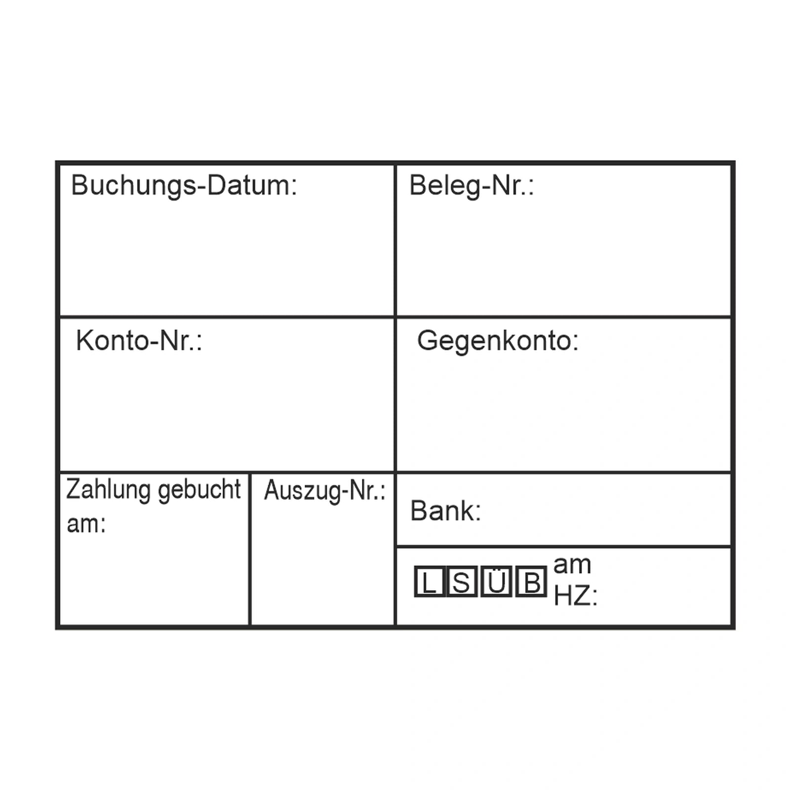 Bankbuchungsstempel Konto & Auszug – Stempelabdruck