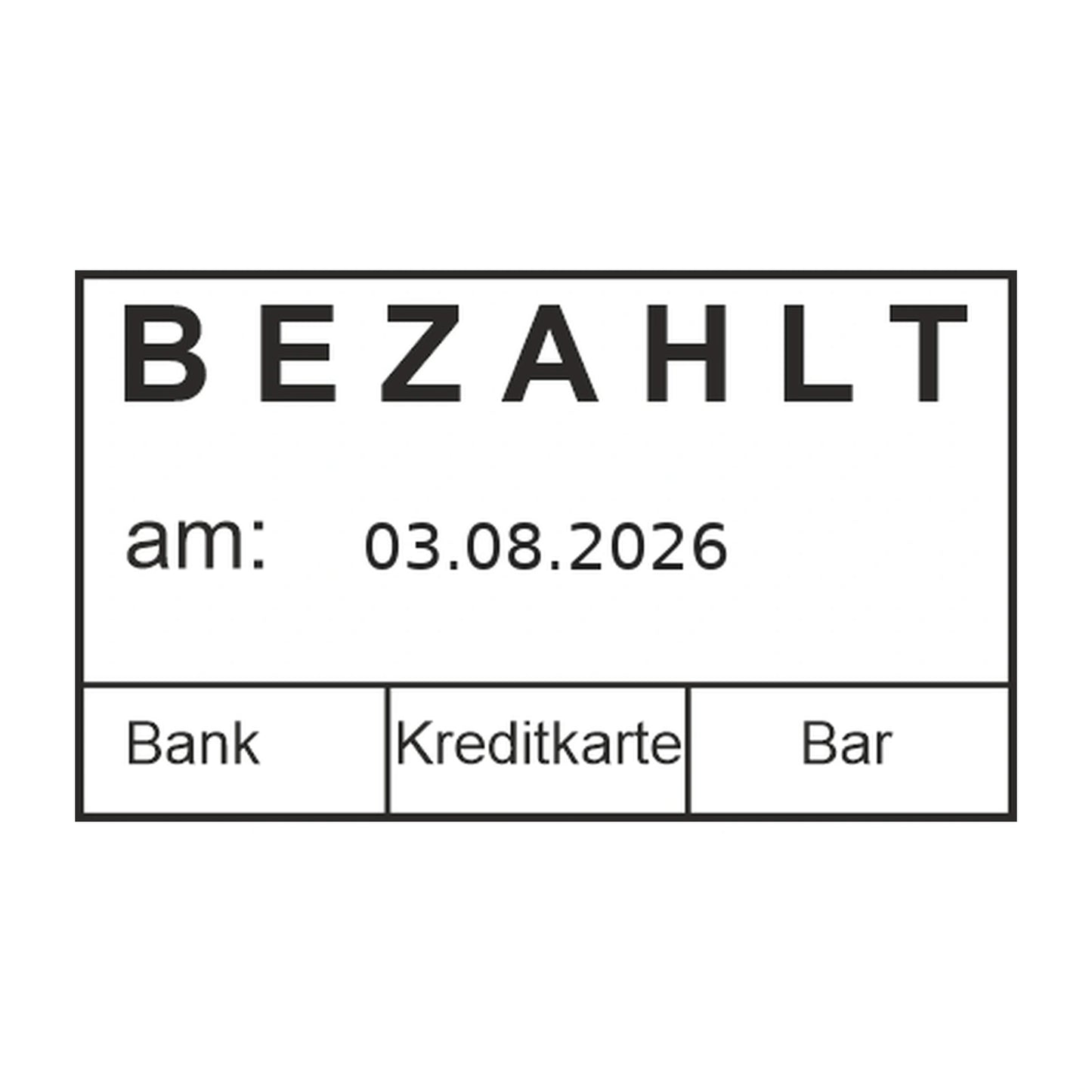 Bezahlt-Stempel Buchhaltung – Stempelabdruck