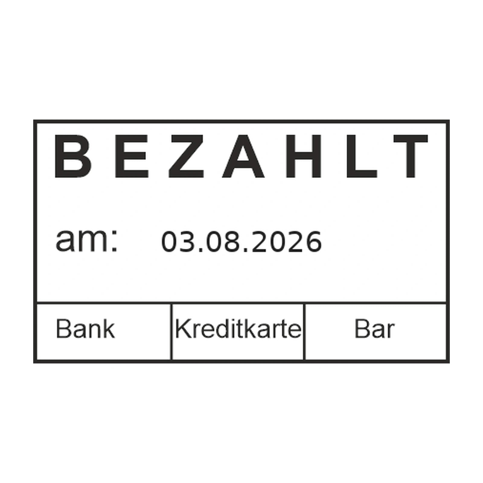 Bezahlt-Stempel Buchhaltung – Stempelabdruck