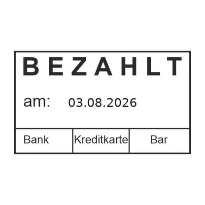 Bezahlt-Stempel Buchhaltung – Stempelabdruck