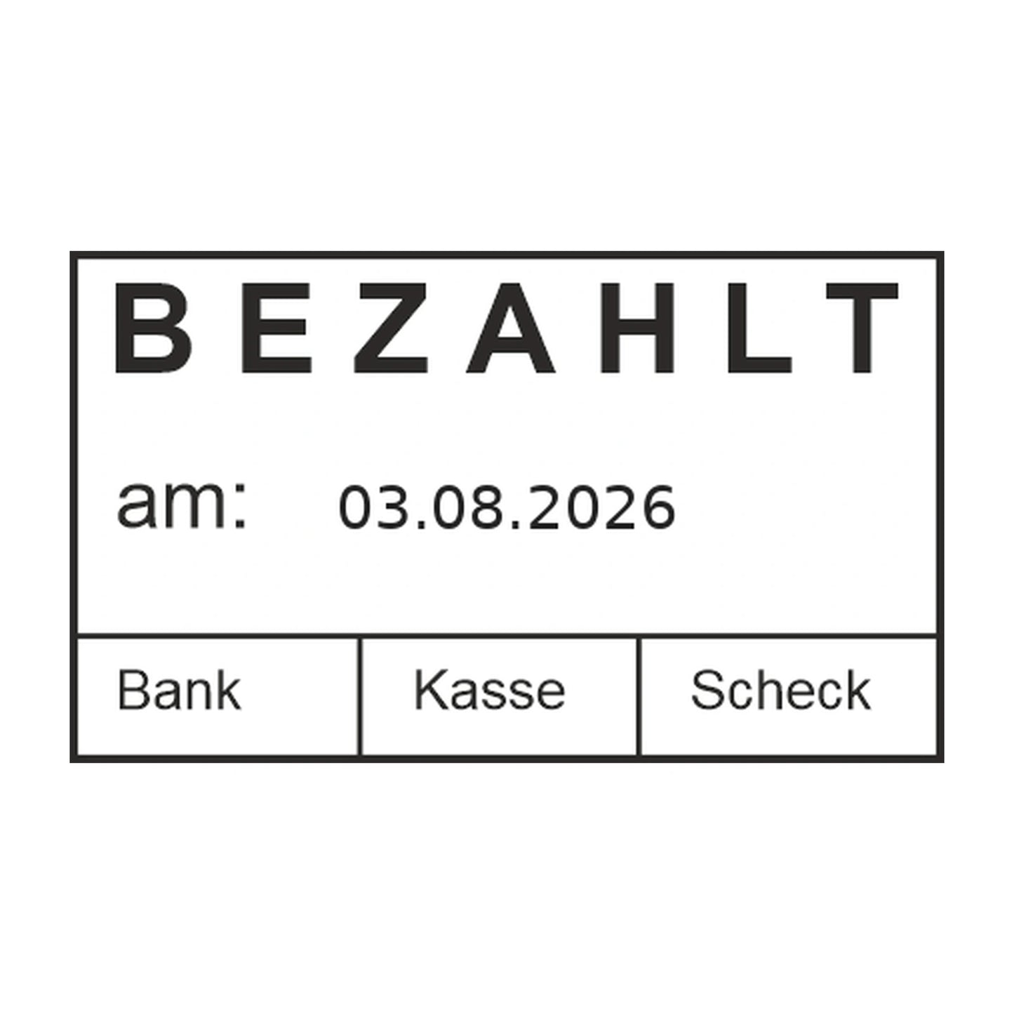 Bezahlt-Stempel Buchhaltung – Stempelabdruck