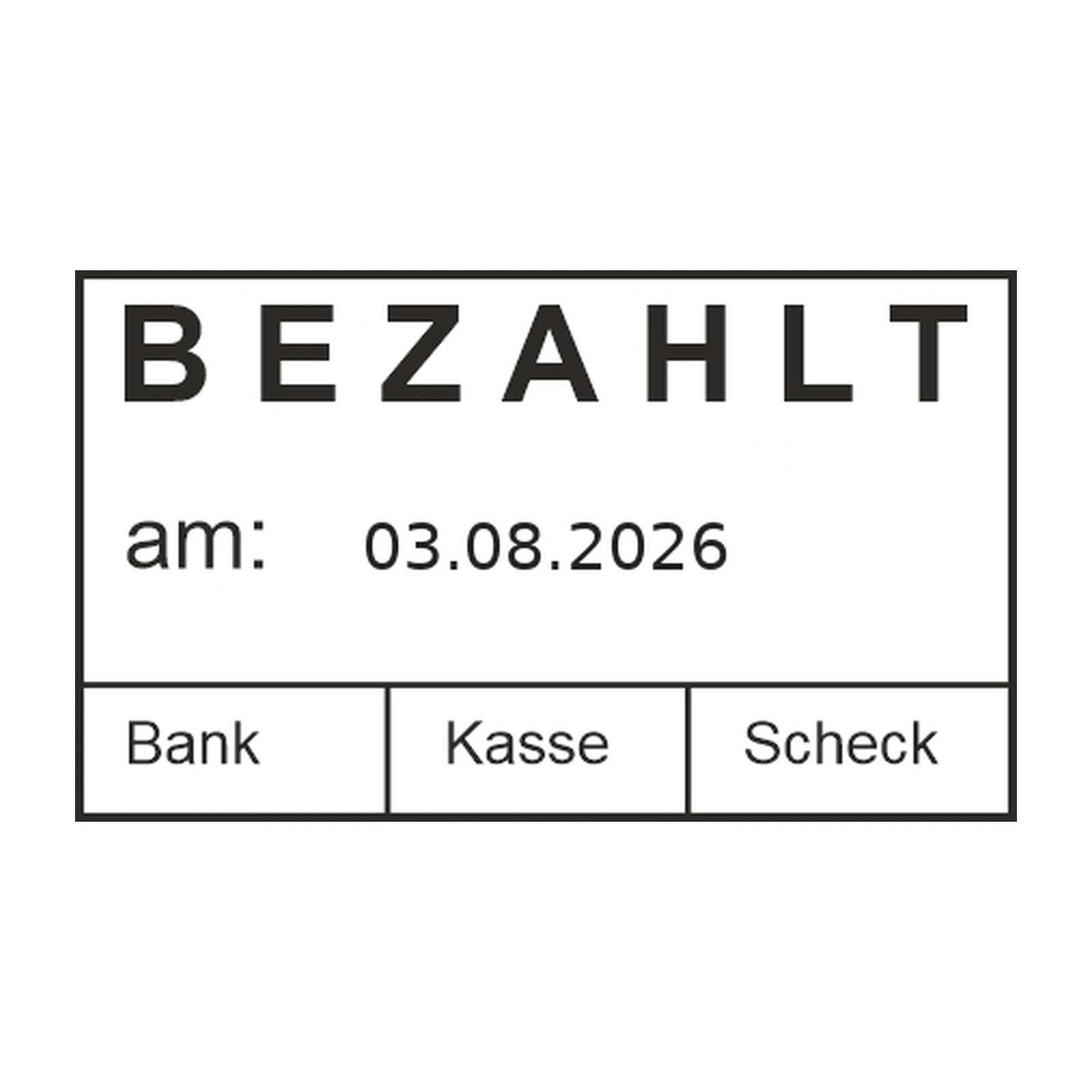 Bezahlt-Stempel Buchhaltung – Stempelabdruck