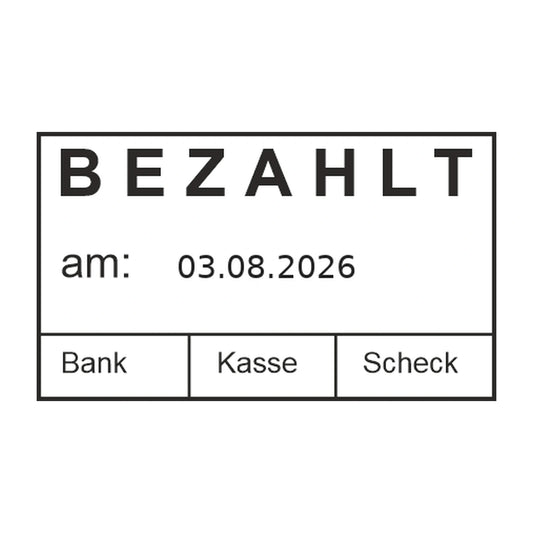 Bezahlt-Stempel Buchhaltung – Stempelabdruck