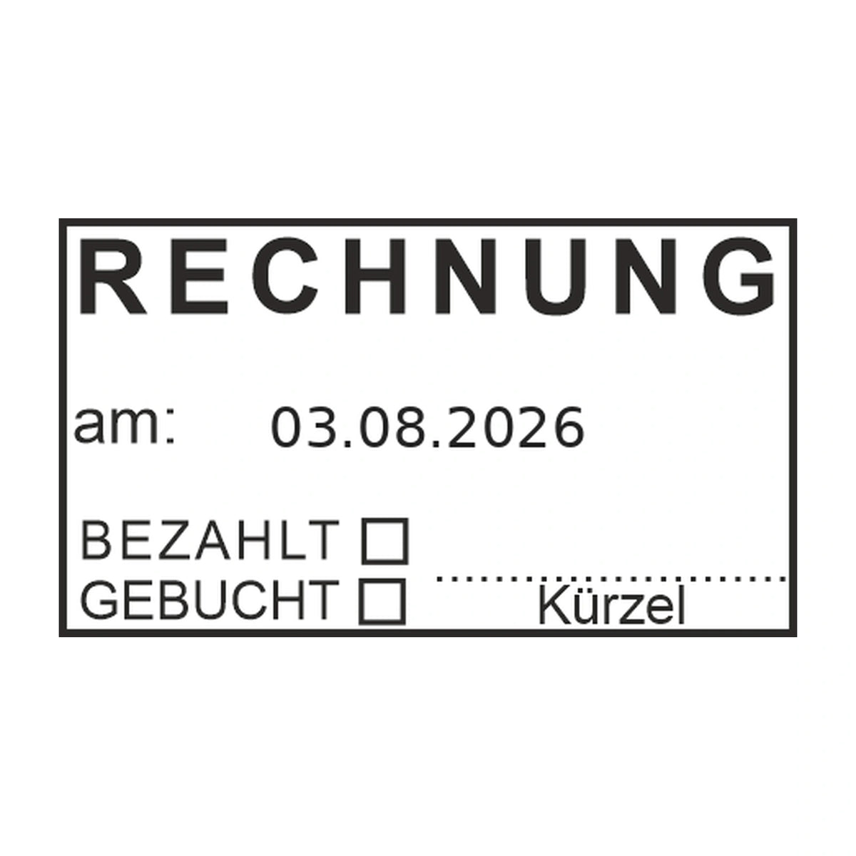 Rechnungsstatusstempel Gebucht & Bezahlt – Stempelabdruck