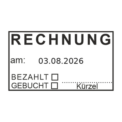 Rechnungsstatusstempel Gebucht & Bezahlt – Stempelabdruck