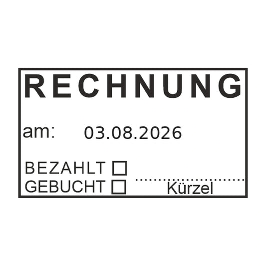 Rechnungsstatusstempel Gebucht & Bezahlt – Stempelabdruck